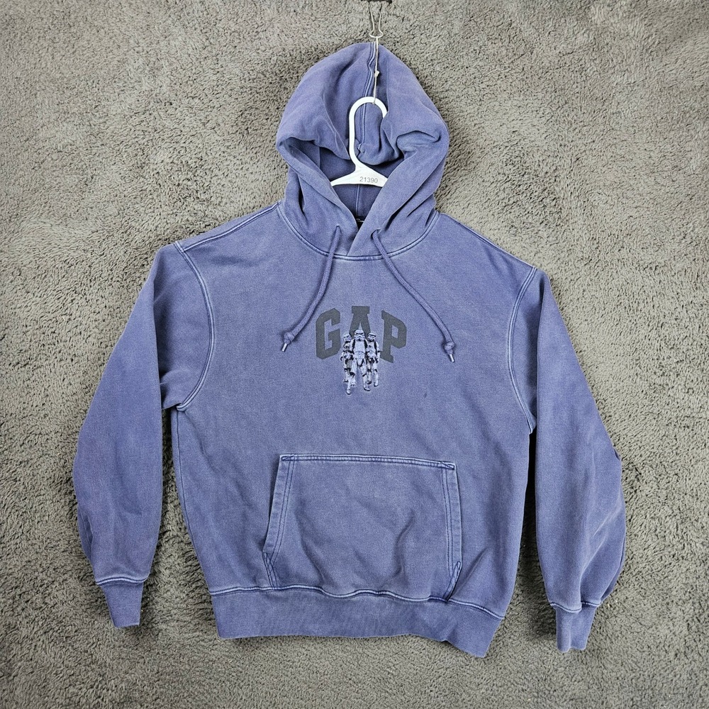 GAP Star Wars Stormtrooper Hoodie Mens XS Blue Embroidered